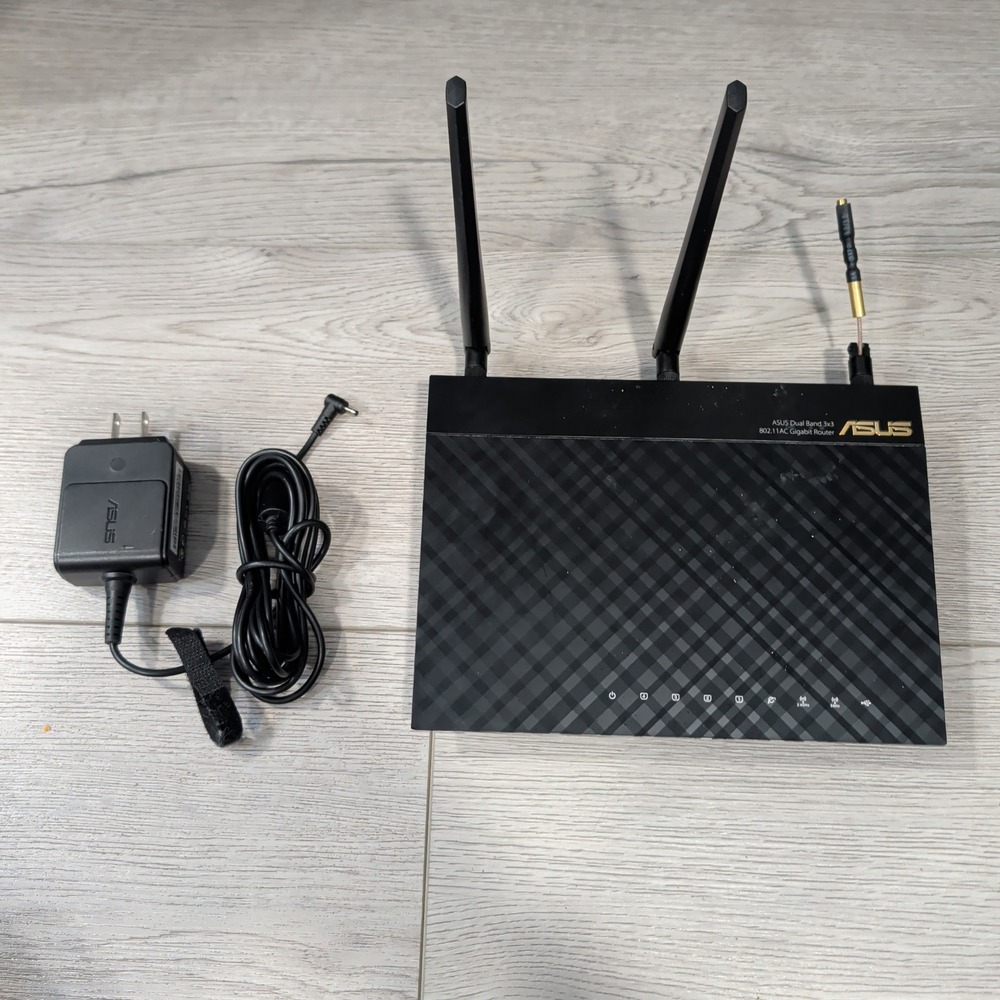 ASUS Wireless‎ Router Unisex OS Black RT-AC66R Dual Band - For Parts/Repair